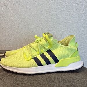 Adidas Lime Green and Navy Sneakers